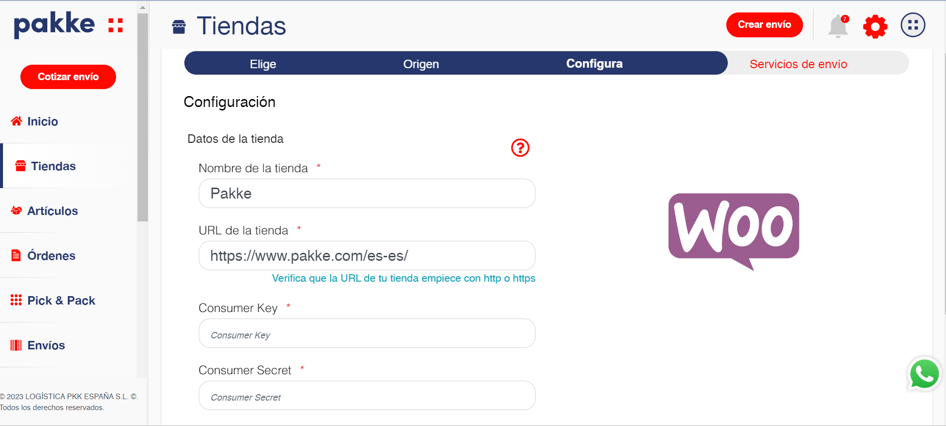 Integración WooCommerce – Pakke - México